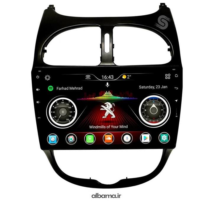 مانیتور فابریک پژو 206 اسمارت خودرو